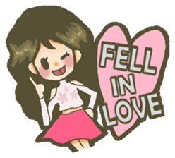 The girl who is in love sticker #652519
