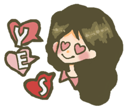 The girl who is in love sticker #652520