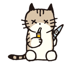 Pouch the cat 3 sticker #653136