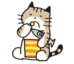 Pouch the cat 3 sticker #653144