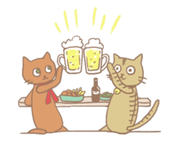 Stuffed cats sticker #653964