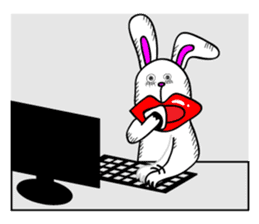 Atsuo the rabbit sticker #655195