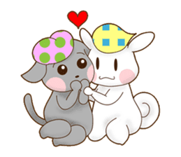 Wan and Nyan are in love. sticker #655794