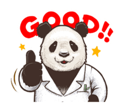 Humorous panda "Mr.Bendell" sticker #656315