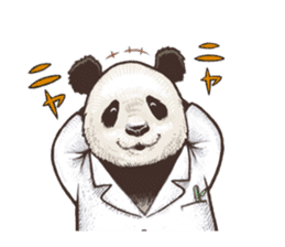 Humorous panda "Mr.Bendell" sticker #656316