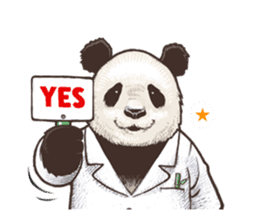 Humorous panda "Mr.Bendell" sticker #656318