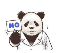 Humorous panda "Mr.Bendell" sticker #656319