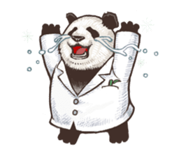 Humorous panda "Mr.Bendell" sticker #656322