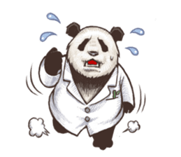Humorous panda "Mr.Bendell" sticker #656326