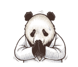 Humorous panda "Mr.Bendell" sticker #656335