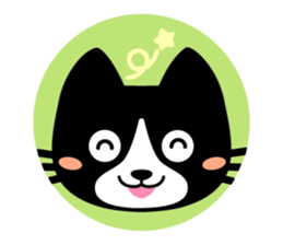 Are together with a cat. sticker #656435