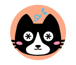 Are together with a cat. sticker #656436