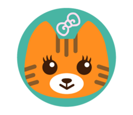 Are together with a cat. sticker #656440