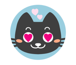 Are together with a cat. sticker #656443