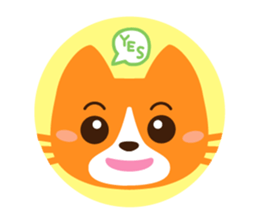 Are together with a cat. sticker #656446