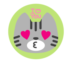 Are together with a cat. sticker #656450