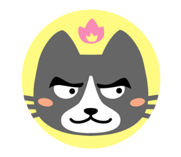 Are together with a cat. sticker #656459