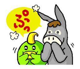 donkey and bird sticker #656854