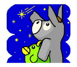 donkey and bird sticker #656863