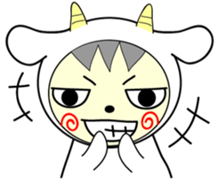 White and black sticker #657146