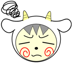 White and black sticker #657156