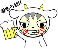 White and black sticker #657160