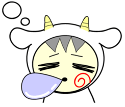 White and black sticker #657161