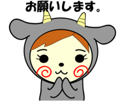 White and black sticker #657171