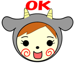 White and black sticker #657175