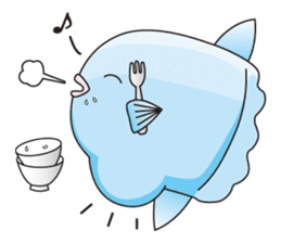 Ocean sunfish Mola sticker #657484