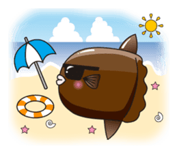 Ocean sunfish Mola sticker #657504