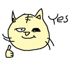 The cat which a heart leaks out to sticker #659957