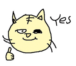 The cat which a heart leaks out to sticker #659957