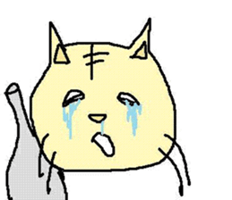 The cat which a heart leaks out to sticker #659978