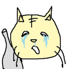 The cat which a heart leaks out to sticker #659978