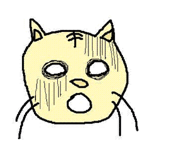 The cat which a heart leaks out to sticker #659980