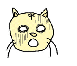 The cat which a heart leaks out to sticker #659980