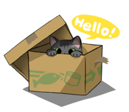 comical cat sticker #660196