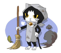 comical cat sticker #660213