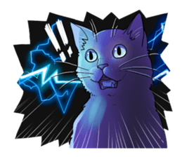 comical cat sticker #660225