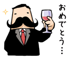 Moustache President sticker #662710