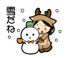 nara stamp in winter sticker #664595