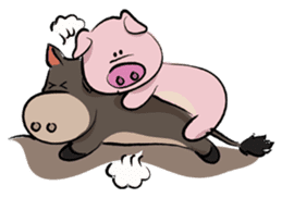 Pigly and friends sticker #665407