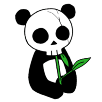 Skeleton panda sticker #665466
