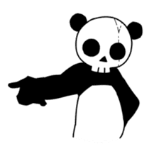 Skeleton panda sticker #665468