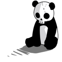 Skeleton panda sticker #665469