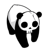 Skeleton panda sticker #665470