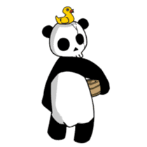 Skeleton panda sticker #665471