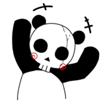 Skeleton panda sticker #665475