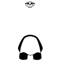 Skeleton panda sticker #665477